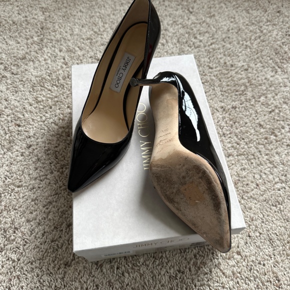 Jimmy Choo Black Patent Leather Romy 85 - Picture 3 of 7